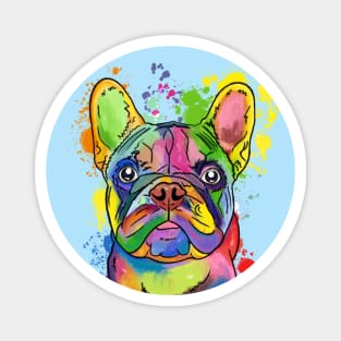 Splatter Paint Frenchie Magnet